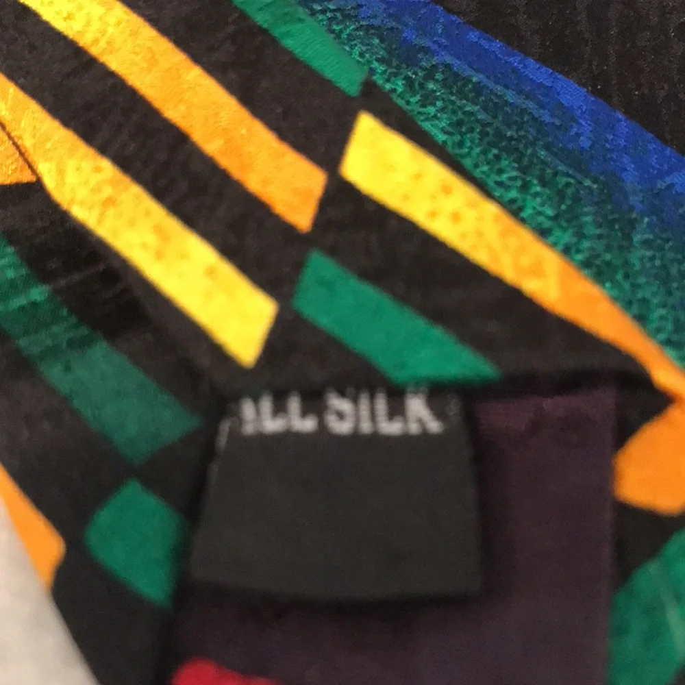 Rush Limbaugh No Boundaries Tie Mens Necktie Green Multicolor Vtg America USA - Picture 4 of 7